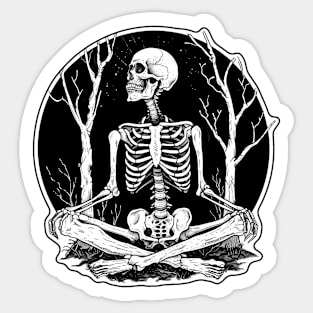 Skeleton Forest Meditation Sticker